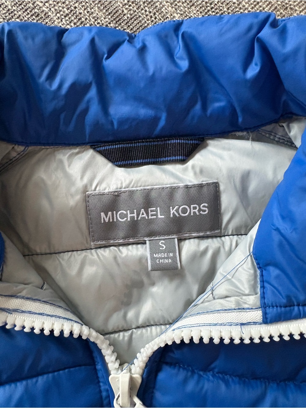 Michael Kors Royal Blue Puffer Jacket